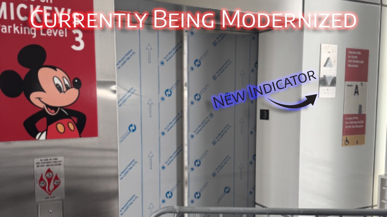 TBM: Elevators at the Mickey and Friends Parking Garage at Disneyland - Anaheim, CA, USA