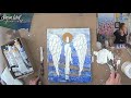 Mixed media angel painting