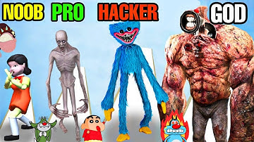 NOOB vs PRO vs HACKER vs GOD in Poppy Playtime Run Arena   Game | Oggy, Jack, Bob || Daddy Gaming