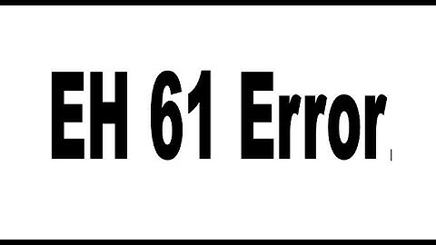 EH 61/ E5 Error in  AC
