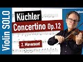 Küchler Concertino Op. 12 | 2. Movement | Violin Solo | violin sheet music | Piano Accompaniment