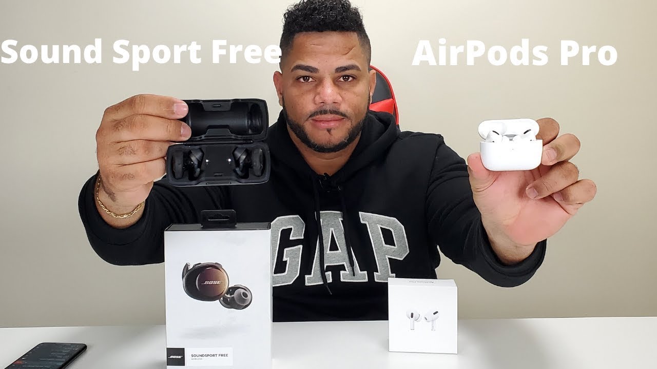 Airpods Pro VS Bose SoundSport Free Comparativa NO creerás Cuál Suena Mejor  - YouTube