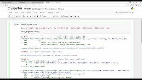 Pandas Time Series Analysis 4  to DateTime   YouTube