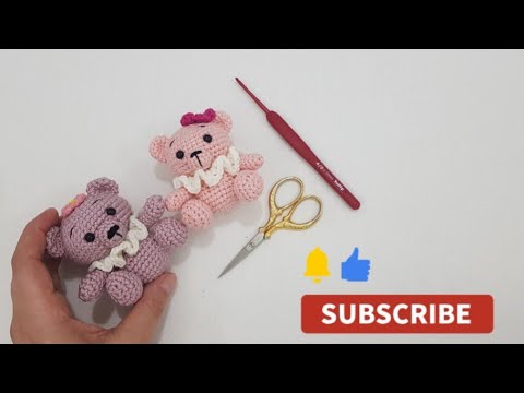 كروشيه اميجرومي دبدوب كيوت Crochet Amigurumi Cute Bear ENG SUBTITLE