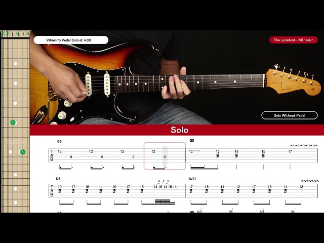 The Loneliest Guitar Cover Måneskin 🎸|Tabs + Chords| class=