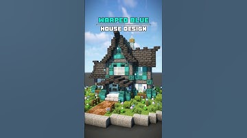 Warped Blue House Design 💙 #minecraft