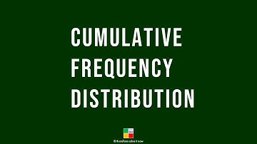 Cumulative Frequency distribution || Organization of Data || Statistics || thereforesolveitnow