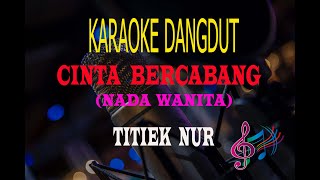 Karaoke Cinta Bercabang Nada Wanita - Titiek Nur (Karaoke Dangdut Tanpa Vocal)