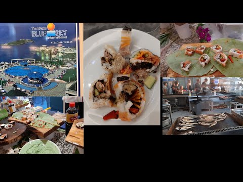 fish and sushi NIGHT/ the GRAND blue SKY international kusadasi Turkey  resort