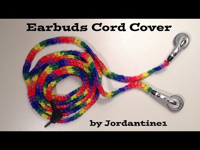 New Earbuds Cord Cover - Alpha / Rainbow Loom Rubber Bands - Hook Only -  Loomless 