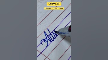 “Advik” name in cursive handwriting #name #art #cursive #share #shorts
