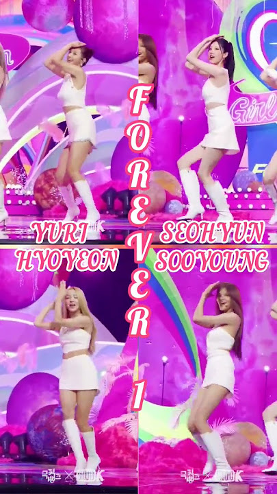 SNSD Yuri,Seohyun,Hyo&Sooyoung FOREVER 1 fancam MASHUP!Pt1#girlsgeneration#forever1#musicbank#2022