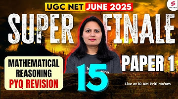 UGC NET Paper 1 | UGC NET Mathematical Reasoning PYQs | UGC NET Maths & Reasoning by Priti Mam