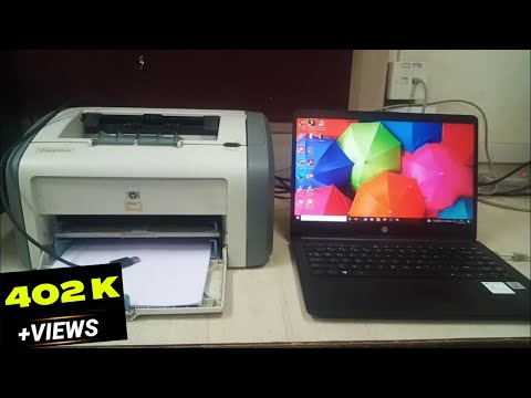 How to connect any printer to laptop with USB cable in hindi.