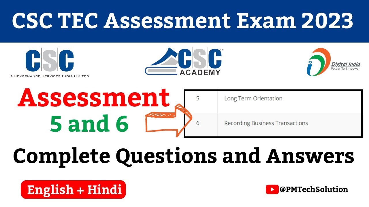 CSC TEC Exam Assessment Questions And Answers 2023 Hindi And English csc-tec-exam-assessment-questions-and-answers-2023-hindi-and-english