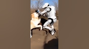 Robot and Dog Real Fight#robot #vairalshort #vairalvideo