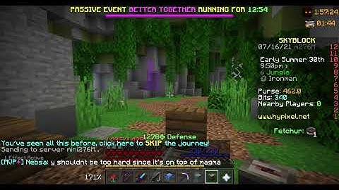 Picking up a null item on ironman (Hypixel Skyblock)