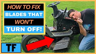 Craftsman LT2000 Riding Mower How To Fix Cutting Blades Still Spinning! | Deck Will Not Disengage