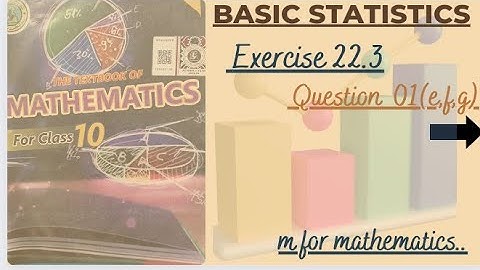 Class 10 New Maths book Exercise:22.3 question1 part e,f,g #mathssindhboard #exercise22.3 #A.m #G.m