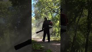 Ранцевая воздуходувка МОБИЛ К ХВ76А #мобилк #воздуходувка #садоваятехника #уборкаучастка #листва