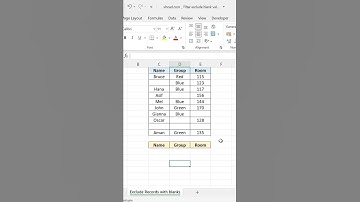 Excel Formula to Filter out records with blank cells