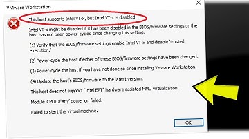 Fix: VMware Workstation Error "This host supports Intel VT-x, but Intel VT-x is disabled"