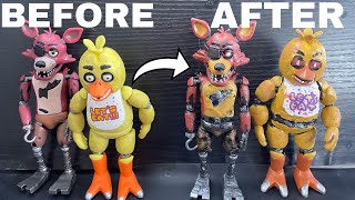 HOW TO MAKE FNAF CUSTOM ACTION FIGURE : FNAF MOVIE FOXY AND CHICA TUTORIAL