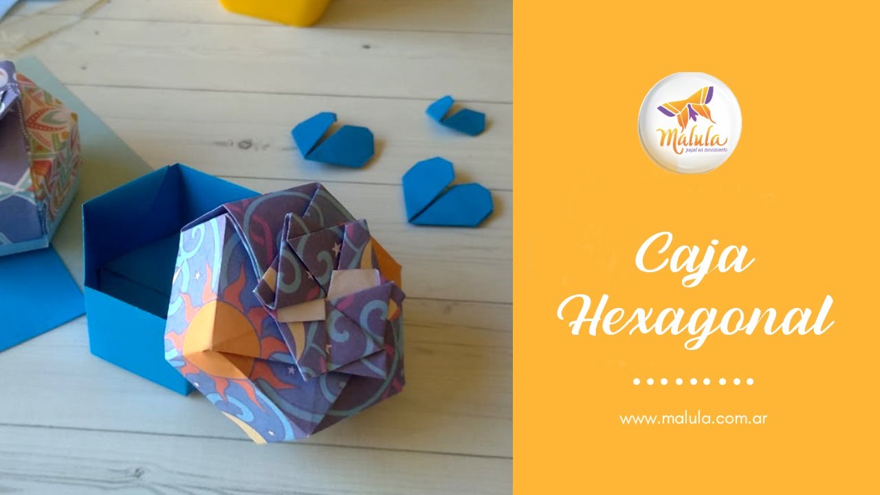Caja hexagonal origami