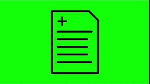 Animated Report Icon on Green Screen With Pop-up Sound