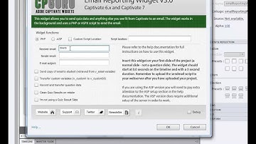 Email Reporting Widget for Adobe Captivate - General setup