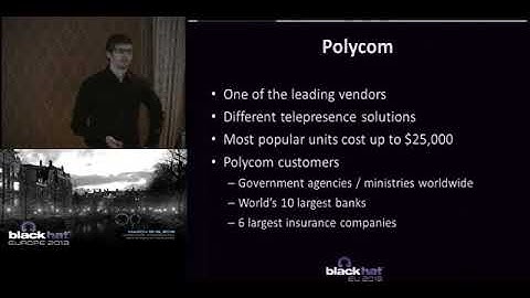 Hacking Video Conferencing Systems Black Hat - Europe - 2013