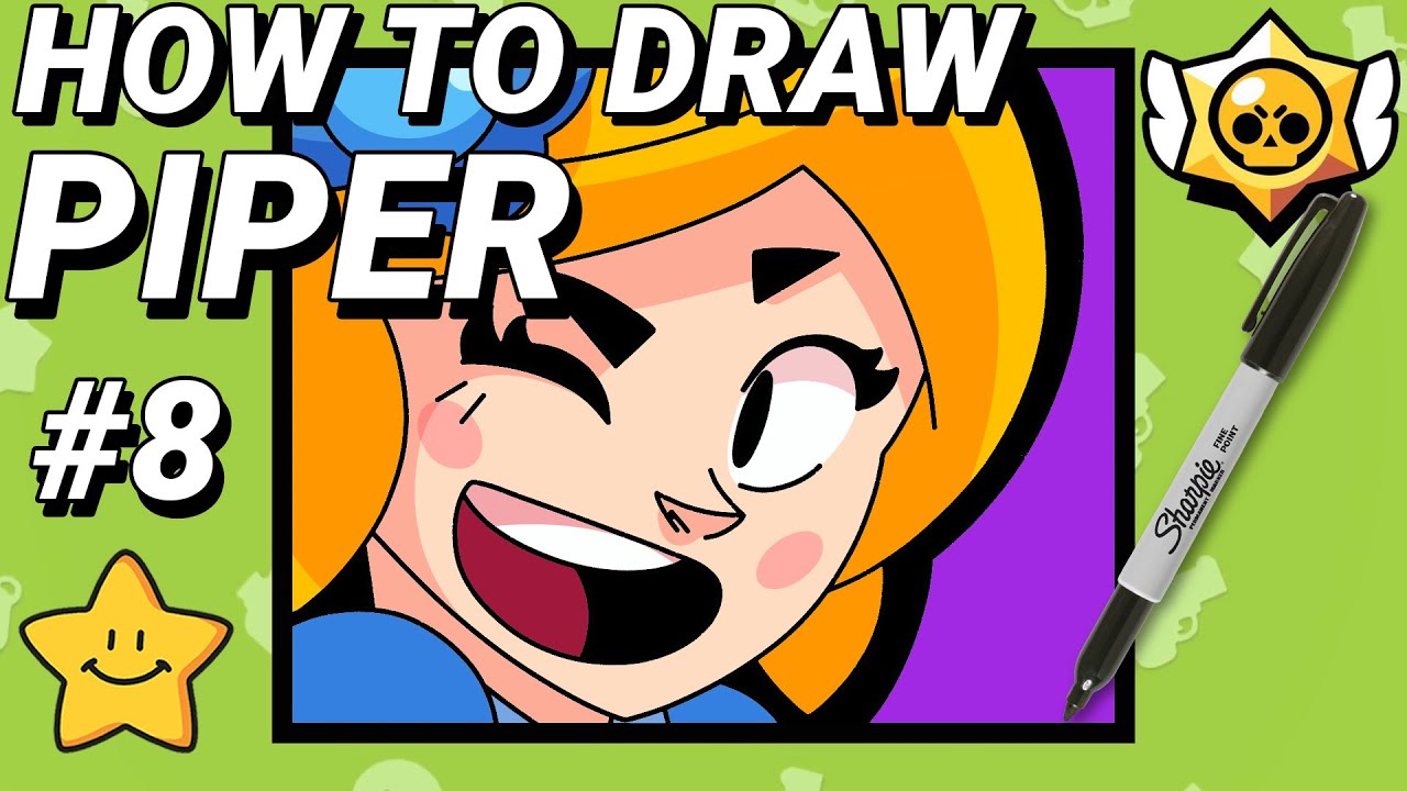 How To Draw Piper Icon From Brawl Stars Youtube - como desenhar a paiper do brawl stars
