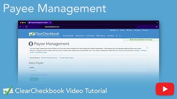 Payee Management - ClearCheckbook