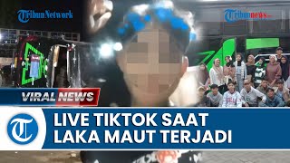Detik-detik Diduga Siswa SMK Lingga Kencana Tengah Live TikTok saat Laka Maut Terjadi