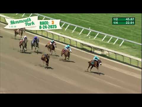 video thumbnail for MONMOUTH PARK 08-24-2025 RACE 3