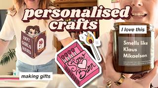Making Personalised Gifts - Cricut Stickers, Custom Vampire Diaries Candle + DTG Tshirt Printing