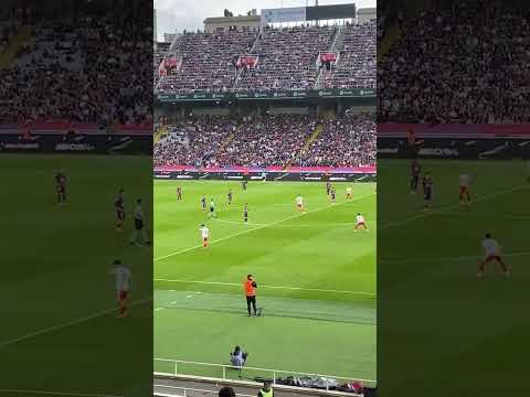 Barca and Girona players protested Barca vs. Villarreal taking place in Miami (via @samuelmarsden/X)