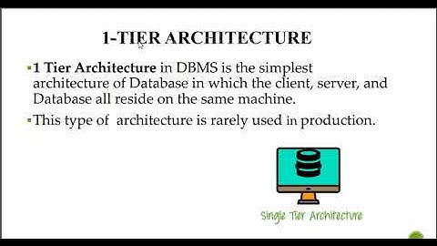 Lec-5: DBMS Architecture | One, Two and Three tier architecture |What is tier in architecture