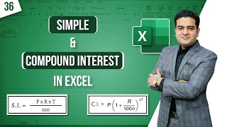 How To Calculate Simple and Compound Interest in MS Excel | #msexcelcompletecourse