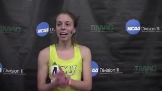 2016 Mac Indoor Track & Field Championships Womens 400 Meter Dash Champion Interview