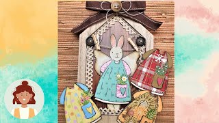 Paper Piecing +  Craft Fair Idea Using Dollar Tree +Angel Bunny Stamp