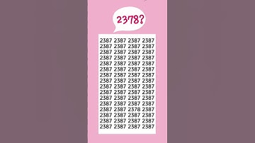 Logically point out the hidden 2378 in 10 seconds! #fyp #fypviral #fypyoutube #iqtest #shorts