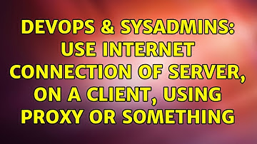 DevOps & SysAdmins: Use internet connection of server, on a client, using proxy or something