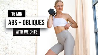 15 MIN KILLER ABS & OBLIQUES With Weights  Home Workout  Exercises for a stronger core