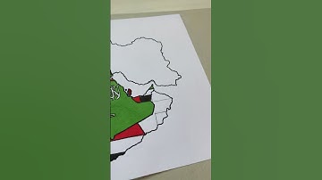 OMAN 🇴🇲 | Drawing Oman in my Middle East Map #flag #map #shorts #oman