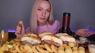 Mukbang | Бургеры, Закуски, Соусы | Burgers, Snacks, Sauces Не Asmr