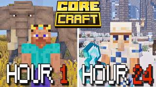 I Spent 24 Hours In Bedrock's MOST UNDERRATED Add-On... CORE CRAFT!