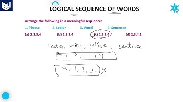 Logical Sequence of Words | Part-03 | Verbal Reasoning | Bharath Kumar