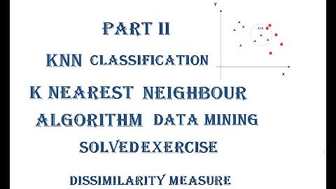 Part II: KNN K Nearest Neighbor Algorithm, Additional exercises based on Dissimilarity Measure