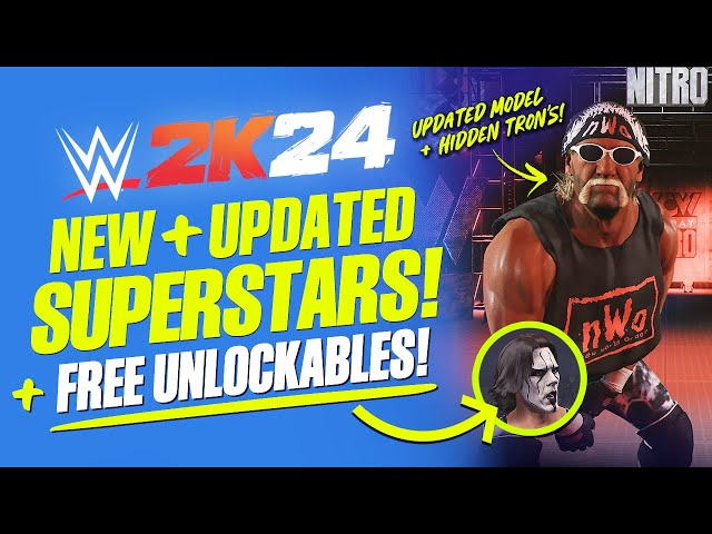 WWE 2K24: 20 New & Updated Superstars, Updated Models, New Attires